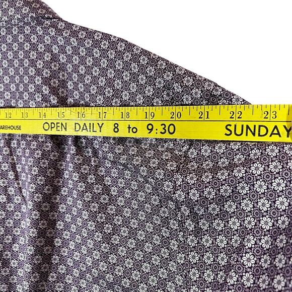 Johnston & Murphy Shirt Mens XXL Button Up Geometric Floral Cotton Long Sleeve - Picture 6 of 13